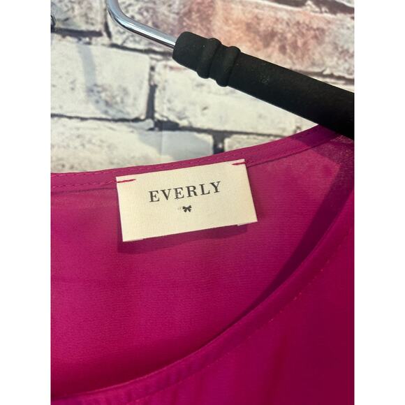 Everly sheer top 3/4 sleeve blouse women's size small - Picture 3 of 5